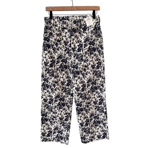 NWT J. Crew Slim Wide-Leg Jean in Floral Toile Print Size 27 - Picture 3 of 12